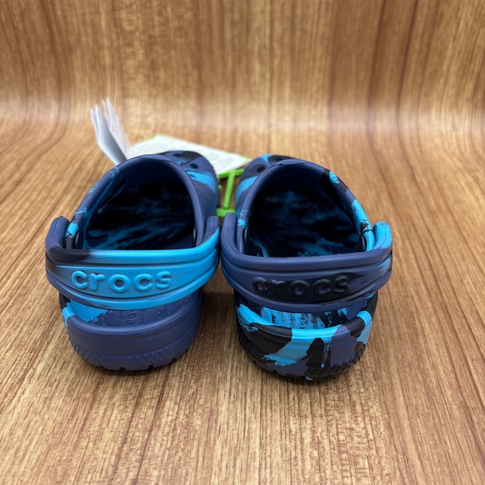 Crocs Classic Marbled Clog Toddler Size C6 Navy Blue Water Friendly 206838 NEW - Picture 4 of 8